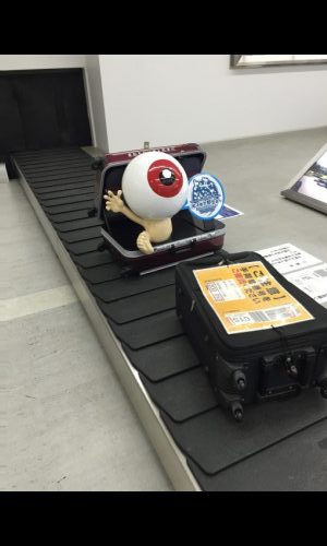 米子鬼太郎空港では至る所で鬼太郎の妖怪たちが出迎えてくれます